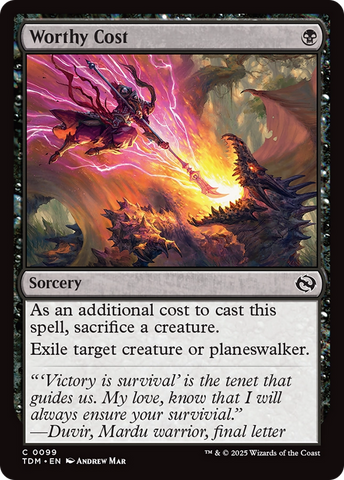 Worthy Cost [Tarkir: Dragonstorm] 
