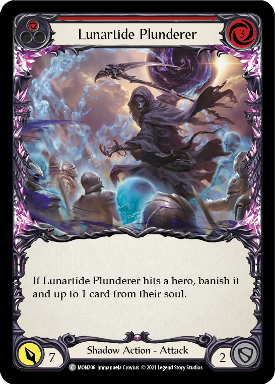 Lunartide Plunderer (Red) [MON206-RF] (Monarch) 1st Edition Rainbow Foil 