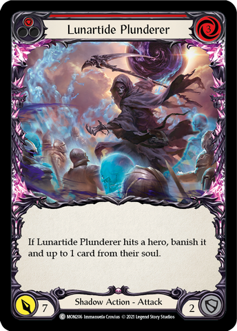 Lunartide Plunderer (Red) [MON206-RF] (Monarch) 1st Edition Rainbow Foil 