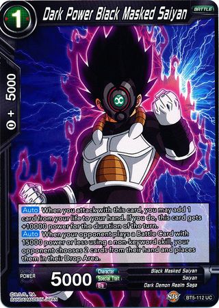 Dark Power Black Masked Saiyan (BT5-112) [Miraculous Revival] 