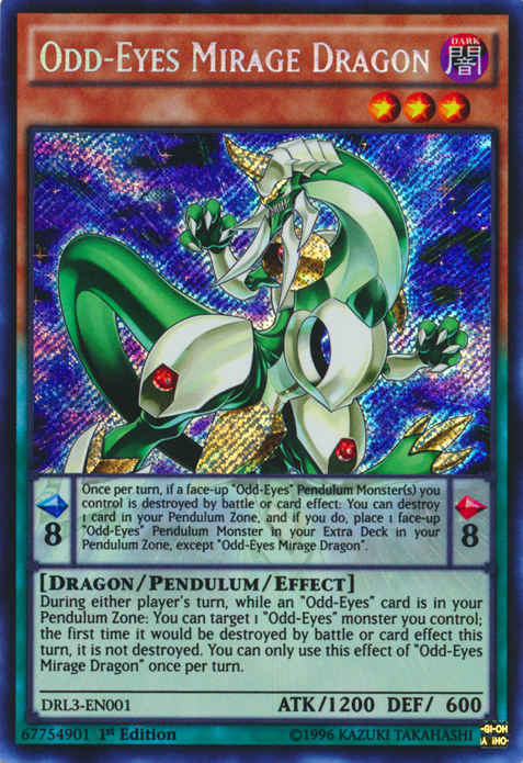 Odd-Eyes Mirage Dragon [DRL3-EN001] Secret Rare 