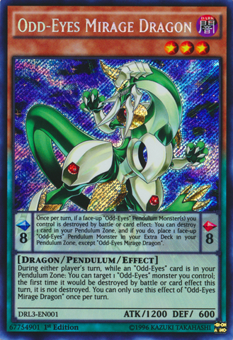 Odd-Eyes Mirage Dragon [DRL3-EN001] Secret Rare 