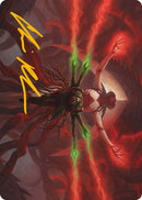 All Will Be One Art Card (Gold-Stamped Signature) [Phyrexia: All Will Be One Art Series] 