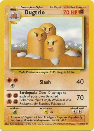 Dugtrio (19/102) [Base Set Unlimited] 