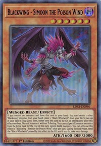 Blackwing - Simoon the Poison Wind (Blue) [LDS2-EN040] Ultra Rare 