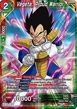 Vegeta, Proud Warrior (BT17-132) [Ultimate Squad] 