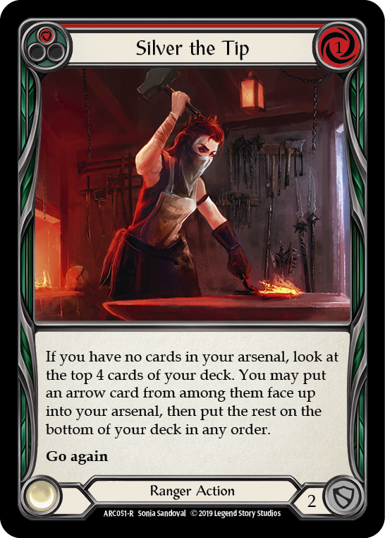 Silver the Tip (Red) [ARC051-R] (Arcane Rising) 1st Edition Rainbow Foil 