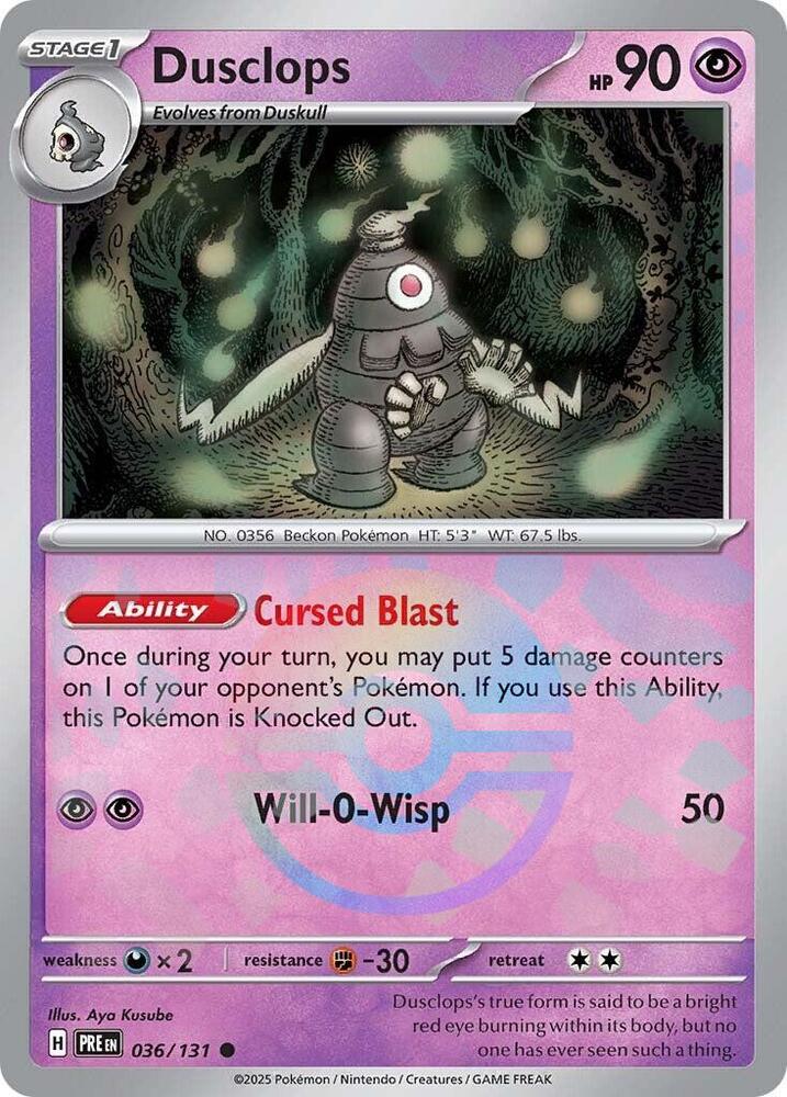 Dusclops (036/131) (Poke Ball Pattern) [Scarlet &amp; Violet: Prismatic Evolutions] 