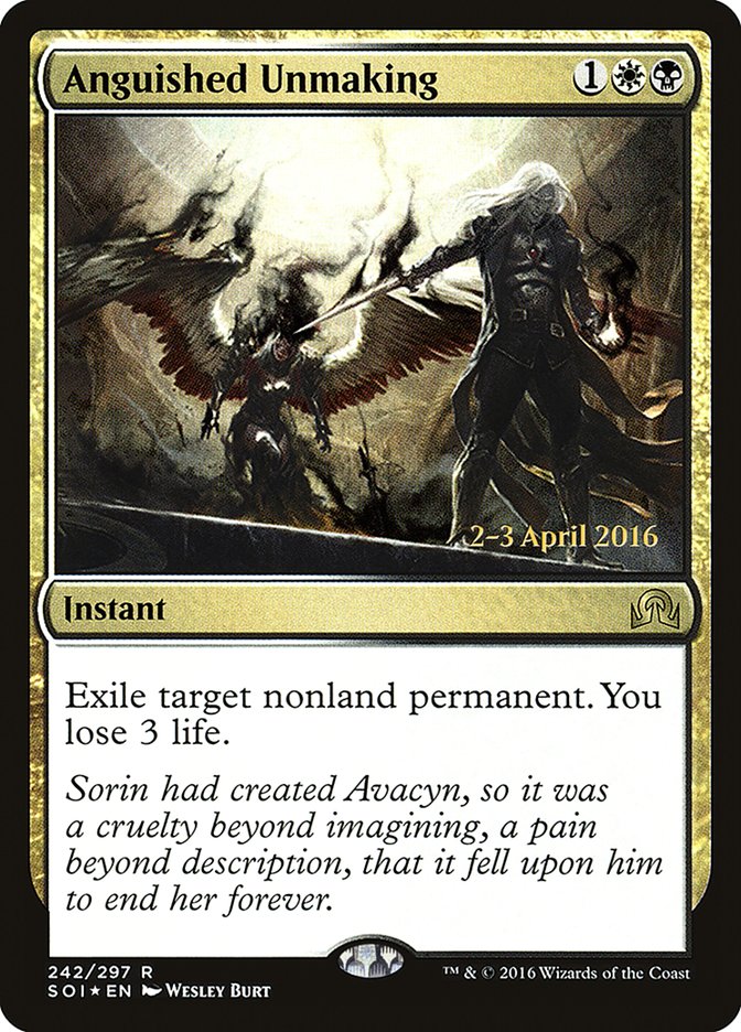 Anguished Unmaking [Shadows over Innistrad Prerelease Promos] 