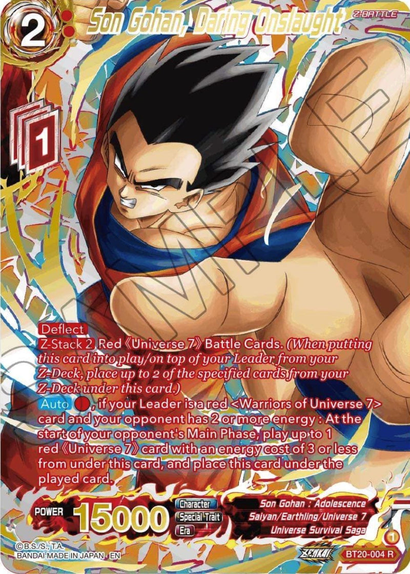 Son Gohan, Daring Onslaught (Gold-Stamped) (BT20-004) [Power Absorbed] 