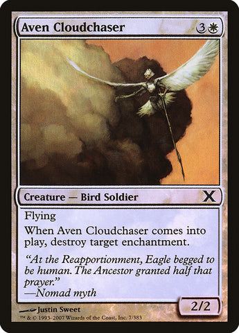 Aven Cloudchaser (Premium Foil) [Tenth Edition] 