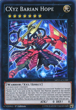 CXyz Barian Hope [MP15-EN189] Super Rare 