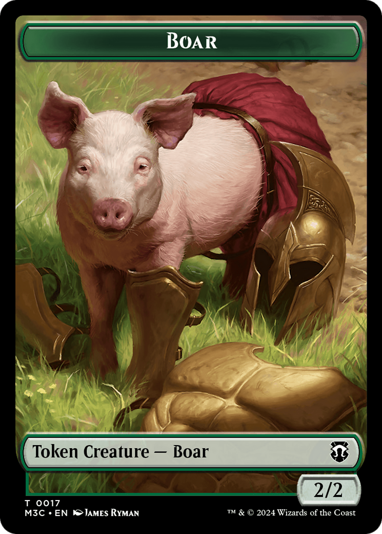 Forest Dryad // Boar Double-Sided Token [Modern Horizons 3 Commander Tokens] 