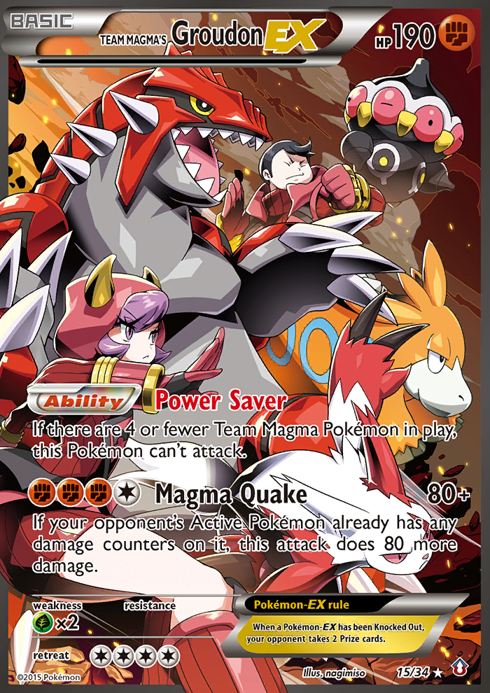 Team Magma's Groudon ex (15/34) [XY: Double Crisis] 