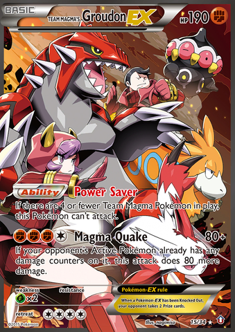 Team Magma's Groudon ex (15/34) [XY: Double Crisis] 