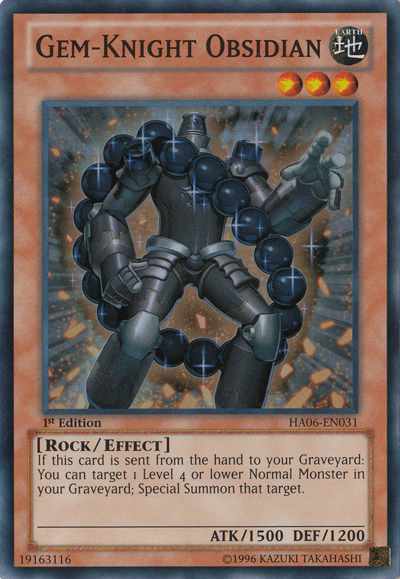 Gem-Knight Obsidian [HA06-EN031] Super Rare 