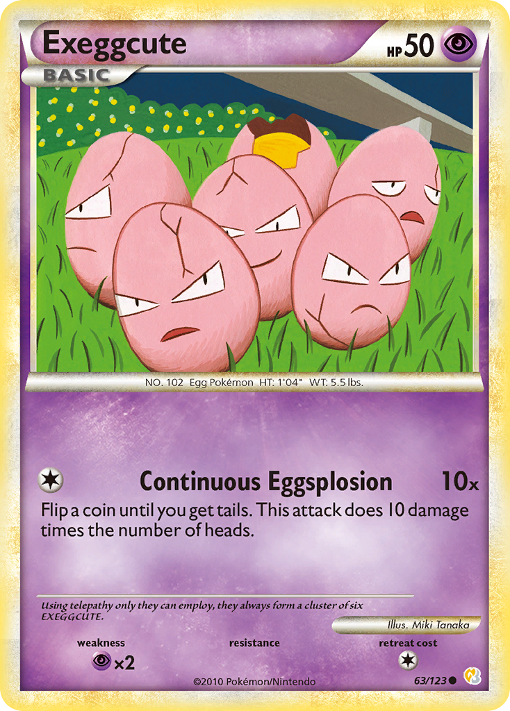 Exeggcute (63/123) [HeartGold &amp; SoulSilver: Base Set] 