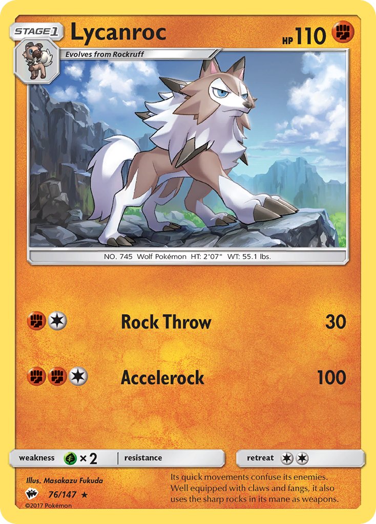 Lycanroc (76/147) (Theme Deck Exclusive) [Sun &amp; Moon: Burning Shadows] 