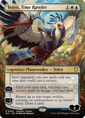 Teferi, Time Raveler (Borderless) [Bloomburrow Commander] 