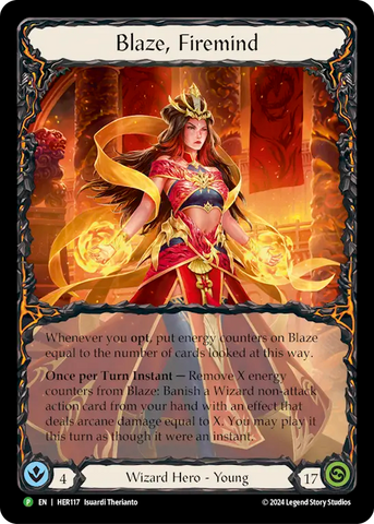Blaze, Firemind [HER117] (Promo) Rainbow Foil 