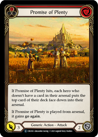 Promise of Plenty (Red) [U-CRU183] (Crucible of War Unlimited) Unlimited Rainbow Foil 