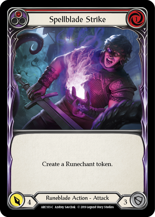 Spellblade Strike (Red) [ARC103-C] (Arcane Rising) 1st Edition Rainbow Foil 