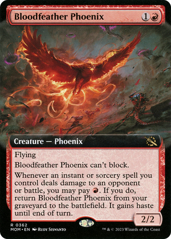 Bloodfeather Phoenix (Extended Art) [March of the Machine] 