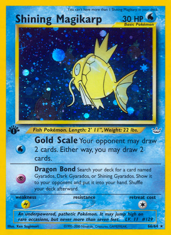 Shining Magikarp (66/64) [Neo Revelation 1st Edition] 
