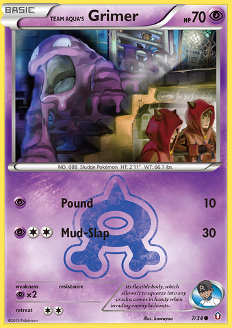 Team Aqua's Grimer (7/34) [XY: Double Crisis] 
