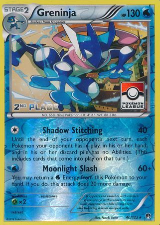 Greninja (40/122) (League Promo 2nd Place) [XY: BREAKpoint] 