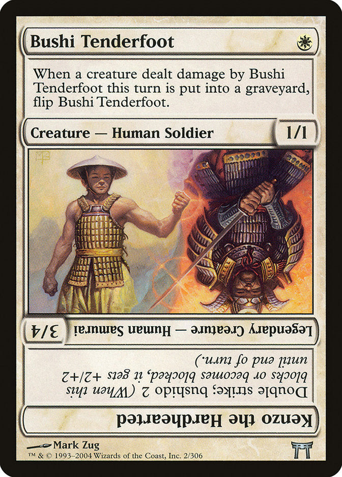 Bushi Tenderfoot // Kenzo the Hardhearted [Champions of Kamigawa] 