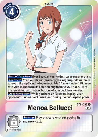 Menoa Bellucci [BT6-092] [Double Diamond] 