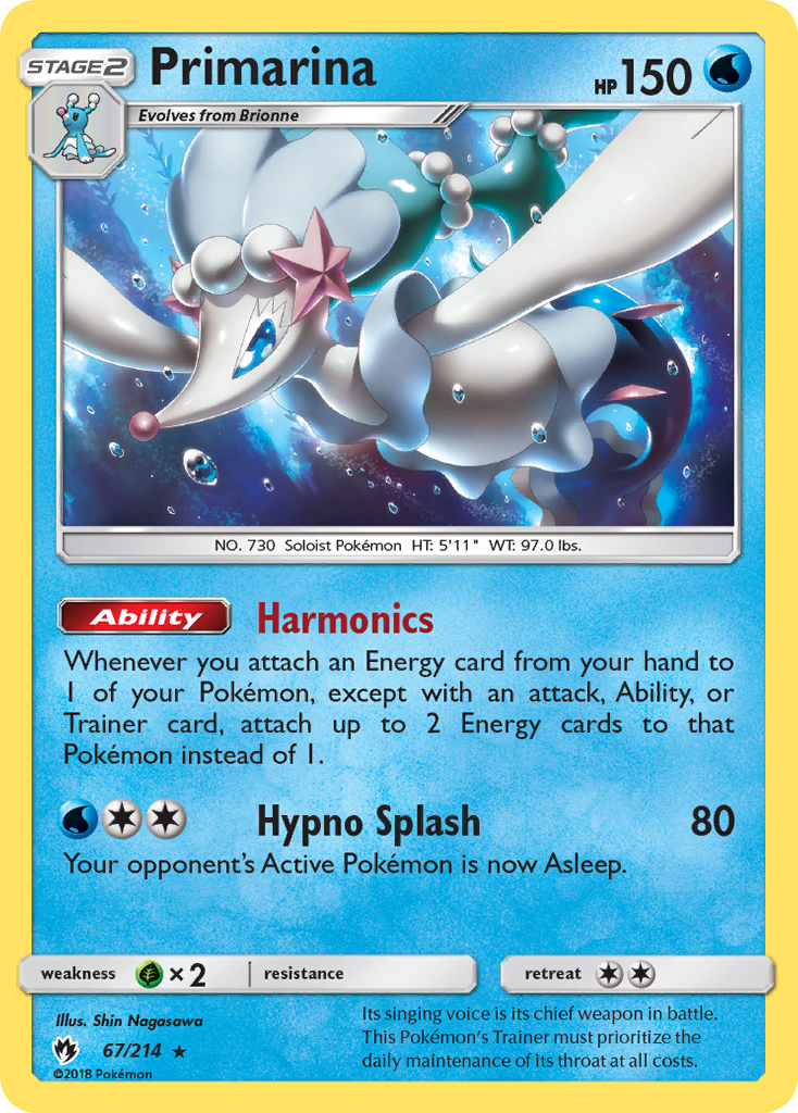 Primarina (67/214) [Sun &amp; Moon: Lost Thunder] 