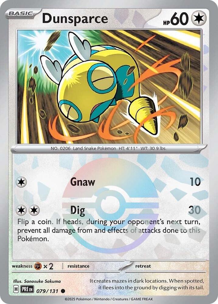 Dunsparce (079/131) (Poke Ball Pattern) [Scarlet &amp; Violet: Prismatic Evolutions] 