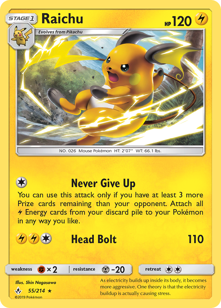 Raichu (55/214) [Sun &amp; Moon: Unbroken Bonds] 