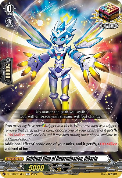 Spiritual King of Determination, Olbaria (D-TD03/017EN) [D-TD03: Raika Koshiba -Skyfall Executors-] 