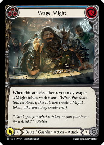 Wage Might (Blue) [HVY151] (Heavy Hitters) Rainbow Foil 