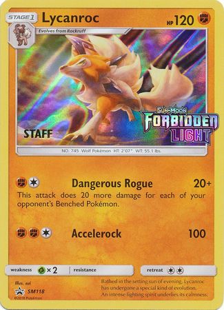 Lycanroc (SM118) (Staff Prerelease Promo) [Sun &amp; Moon: Black Star Promos] 