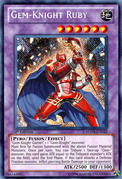Gem-Knight Ruby [HA05-EN019] Secret Rare 
