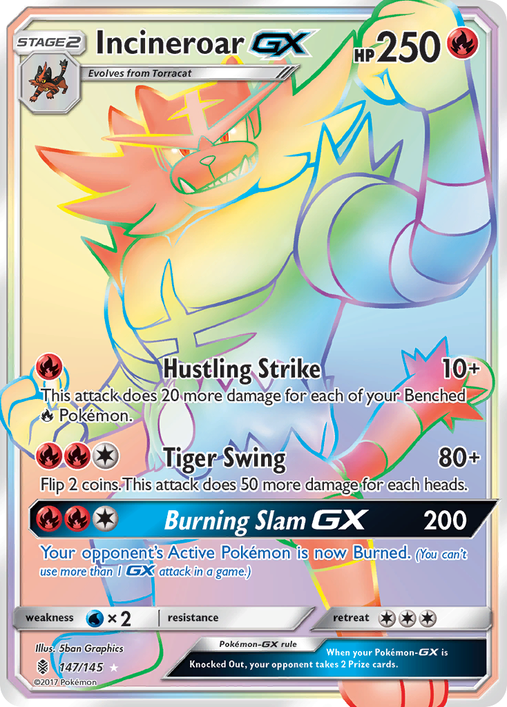 Incineroar GX (147/145) [Sun &amp; Moon: Guardians Rising] 