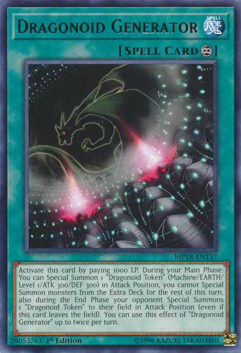 Dragonoid Generator [MP18-EN137] Rare 