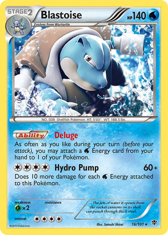 Blastoise (16/101) (Cosmos Holo) (Blister Exclusive) [Black &amp; White: Plasma Blast] 