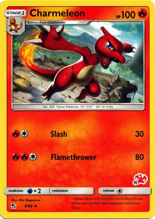 Charmeleon (8/68) (Charizard Stamp #15) [Battle Academy 2020] 