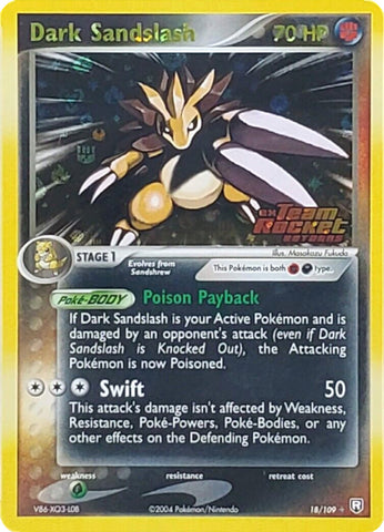 Dark Sandslash (18/109) (Stamped) [EX: Team Rocket Returns] 