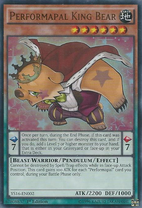 Performapal King Bear [YS16-EN002] Ultra Rare 