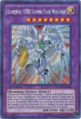 Elemental HERO Shining Flare Wingman [LCGX-EN050] Secret Rare 