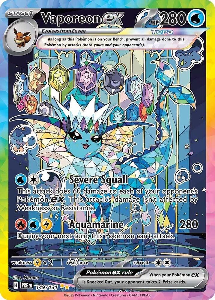 Vaporeon ex (149/131) [Scarlet &amp; Violet: Prismatic Evolutions] 