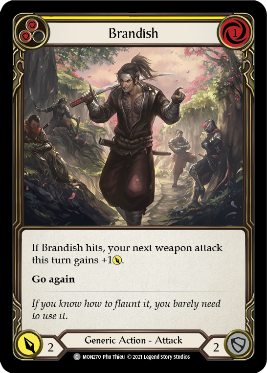 Brandish (Yellow) [MON270-RF] (Monarch) 1st Edition Rainbow Foil 