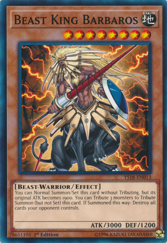 Beast King Barbaros [YS18-EN013] Common 