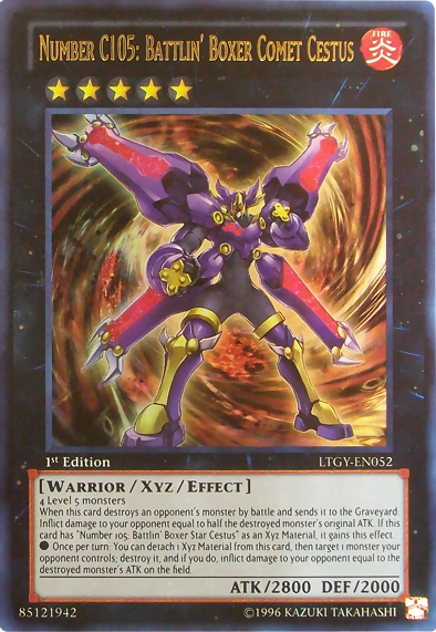 Number C105: Battlin' Boxer Comet Cestus [LTGY-EN052] Ultra Rare 